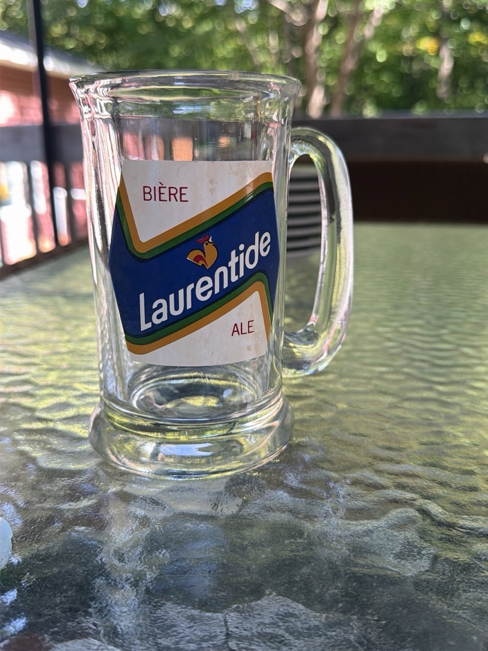 Blue Glass Beer Mug - Branded Ale Stein